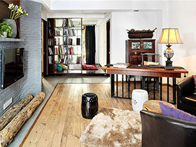 100平中式风格三居室装修 木质禅韵空间