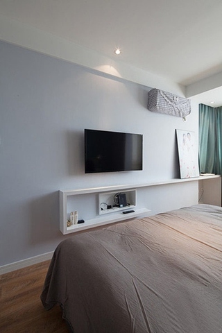 极简主义卧室电视墙设计