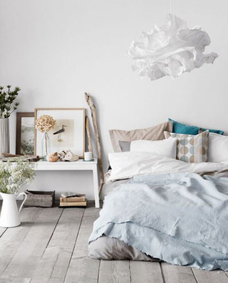 北欧风格卧室抱枕效果图