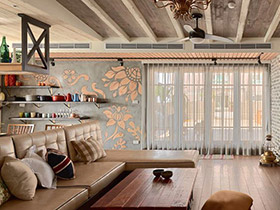 美式原木风公寓装修图 感受温馨质朴原木香