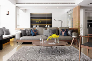 舒适新中式客厅沙发效果图