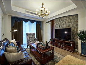 美式风格三室两厅装修效果图 低调的舒适感