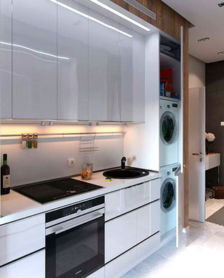30平单身公寓厨房橱柜装修