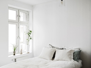 白色极简北欧风卧室效果图