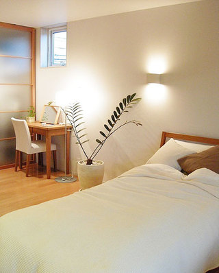 日式风格卧室床品图片