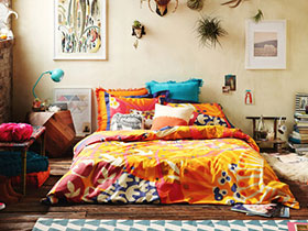11个卧室彩色床品效果图 花样美家居