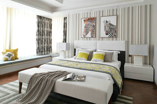 时尚现代风卧室 床头背景墙欣赏
