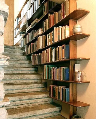 木质楼梯书架设计图装修
