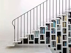 11个创意楼梯书架效果图 巧妙藏书空间