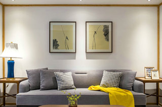 140平新中式风格公寓客厅沙发图片