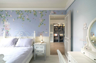 浪漫新古典美式卧室背景墙设计