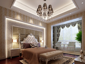 欧式卧室窗帘效果图 用心设计营造奢华卧房