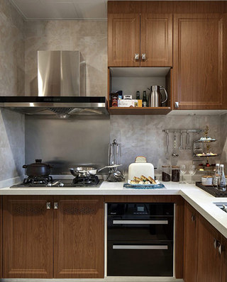 125平样板房装修整体厨房设计
