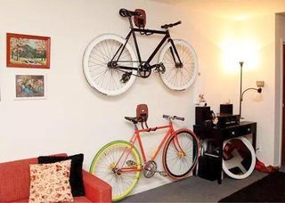 自行车背景墙装修装饰图
