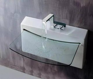 创意玻璃洗手池装修图片