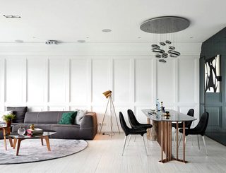 现代美式风格三居室客厅图片