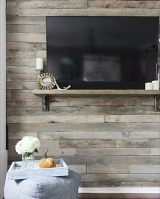 客厅木质电视背景墙效果图