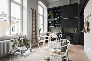 北欧风格单身公寓客厅茶几图片