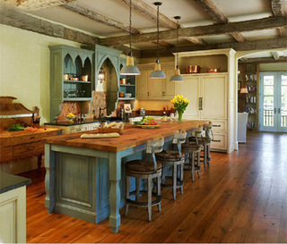 美式复古厨房装修参考图