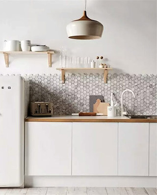 北欧风格开放式厨房装修瓷砖