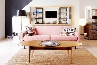 粉色沙发设计实景图