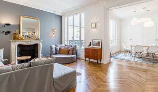 80㎡法式风格公寓客厅图片
