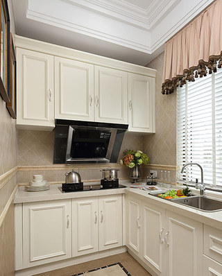 欧式古典风格样板房厨房橱柜图片