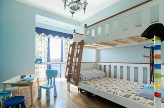105平美式风格三居儿童房装修