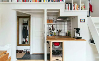 20平单身公寓装修厨房效果图