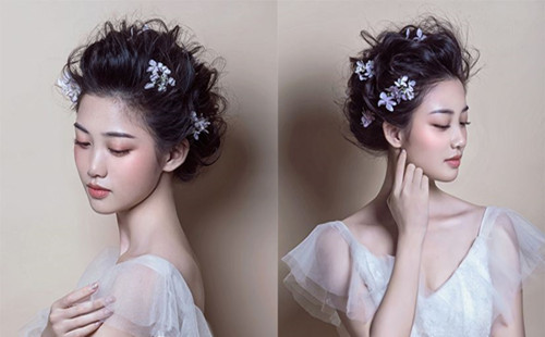 北京新娘造型图片2017款新娘发型怎么根据脸型选择