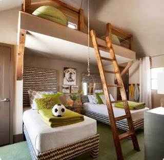 卧室高低床设计实景图
