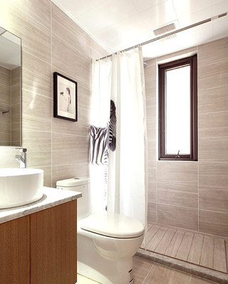 北欧风格浴室浴帘设计图