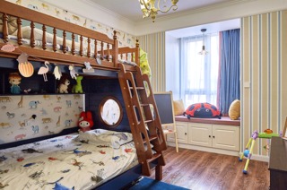 130平美式风格公寓儿童房设计