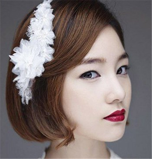 短发韩式新娘发型图片短发怎么做新娘发型好看