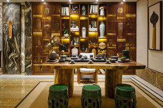 300平东南亚风格别墅茶室装修设计