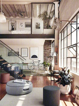 现代风loft公寓设计实景图
