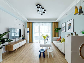 107平北欧风格三居室装修 盛开的木棉花