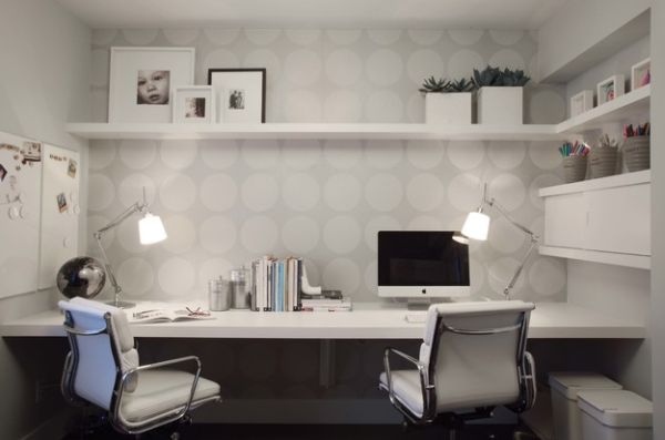 Wallpaper-adds-to-the-home-office-in-a-subtle-and-classy-manner