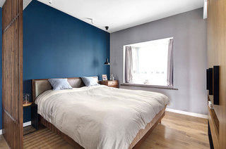 125平北欧风格公寓卧室床头设计