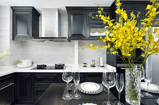 130平欧式风格公寓开放式厨房设计