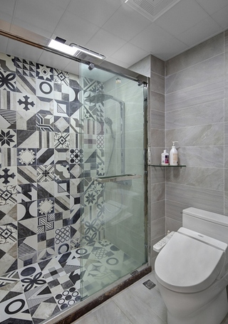 140平简约美式风格装修图卫浴间设计
