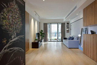 100平北欧风格两居室装修效果图过道设计