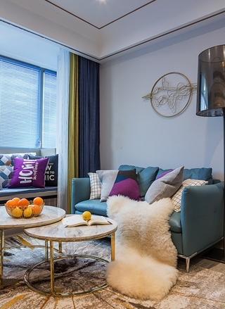 单身公寓现代简约风格装修布艺沙发