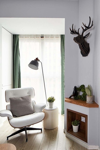 北欧风格三居室装修单人沙发