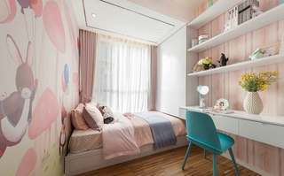 时尚撞色公寓设计儿童房效果图