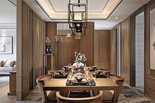 新中式装修让家更温馨餐厅吊灯图片