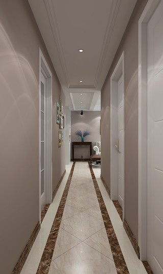 90平美式风格走廊装修效果图