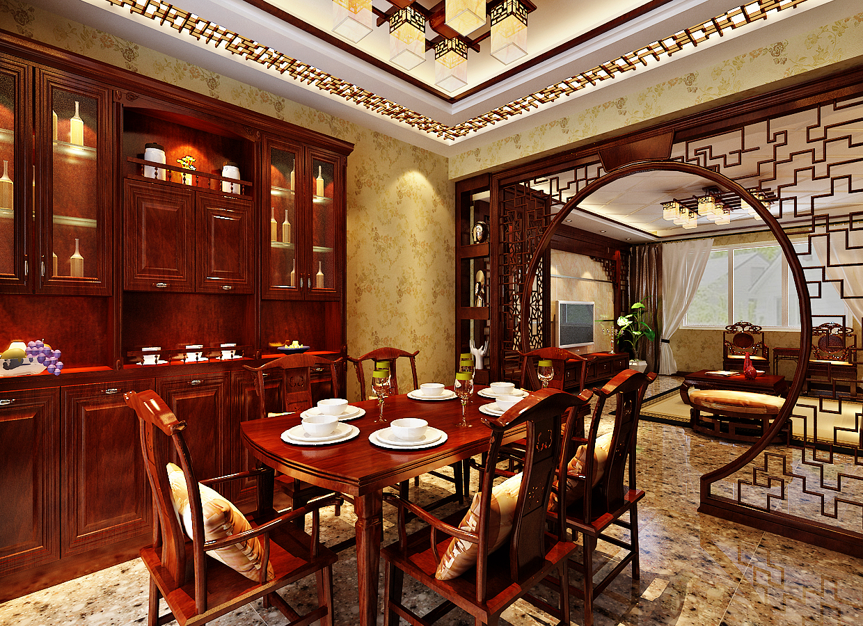 中式古典风格餐厅装修效果图