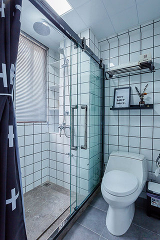 北欧简约风格装修卫浴间设计图 
