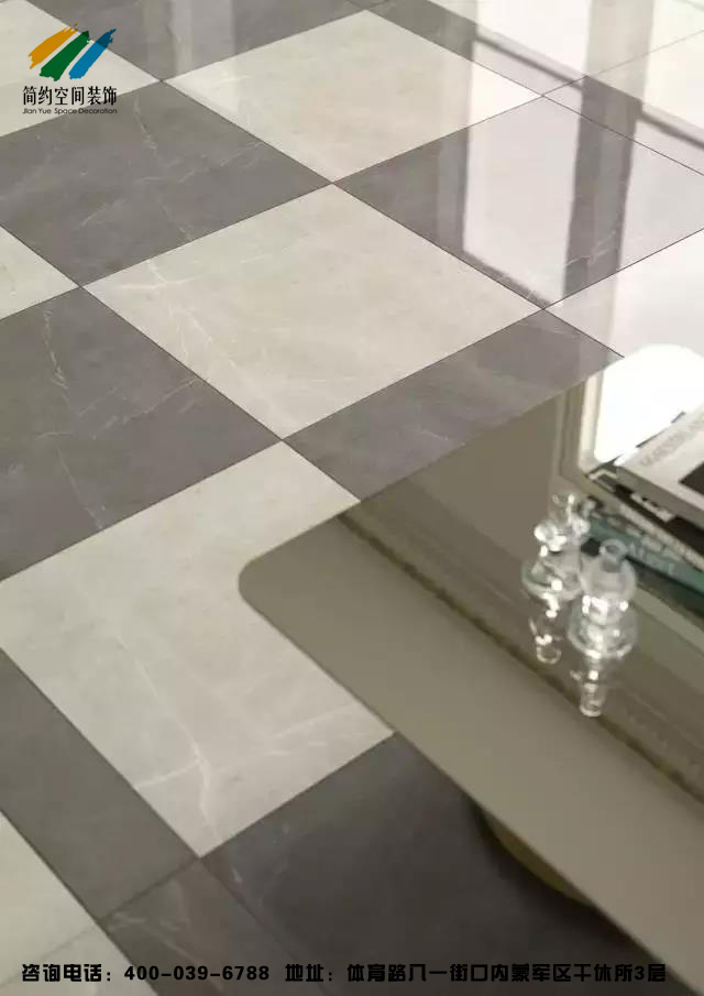 除此之外,大理石瓷砖铺贴方法更是丰富多样,常见直铺,菱形铺,精致回型